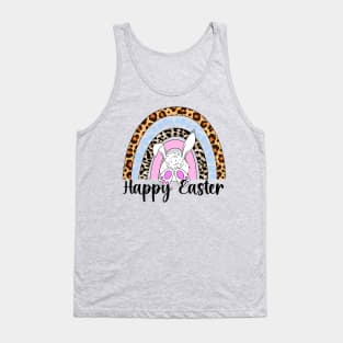 Happy Easter rainbow bunny butt Tank Top